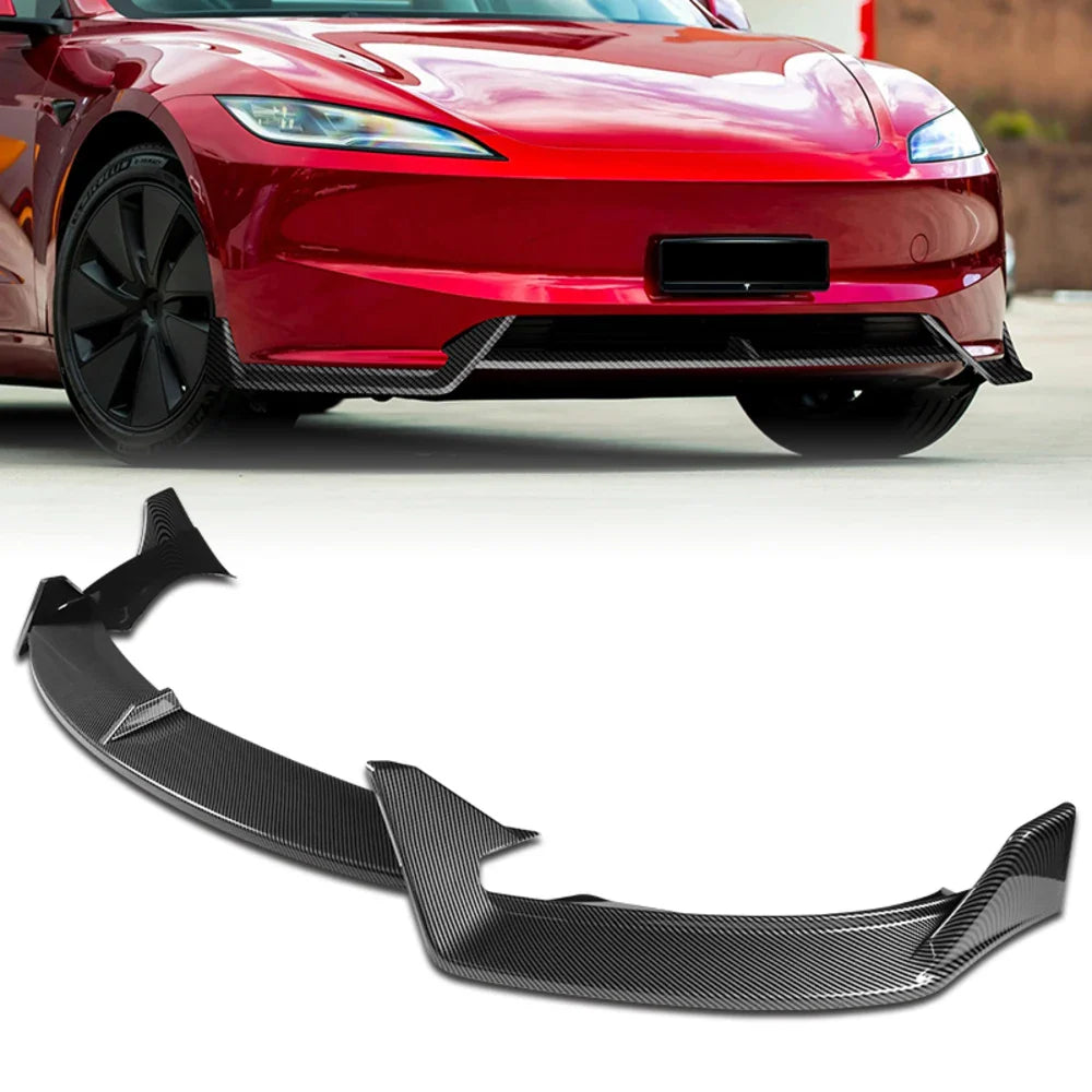 Front Bumper Spoiler Lip Body Kit for Tesla Model 3 (2024–2025) | WPOWER — Excludes Performance