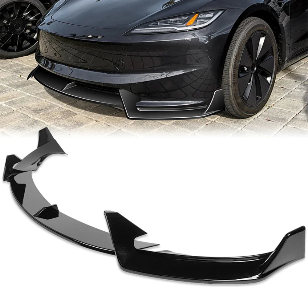 Front Bumper Spoiler Lip Body Kit for Tesla Model 3 (2024–2025) | WPOWER — Excludes Performance