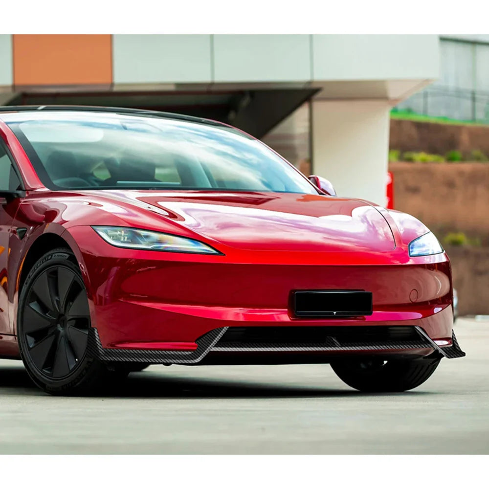 Front Bumper Spoiler Lip Body Kit for Tesla Model 3 (2024–2025) | WPOWER — Excludes Performance