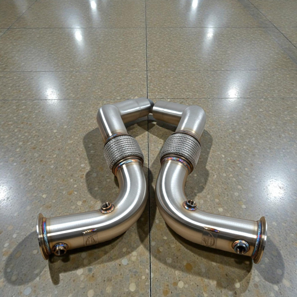 BMW N63 & N63TU Catless Race Downpipes - 550i, 650i, 750i, Alpina B6 B7 (F Chassis)