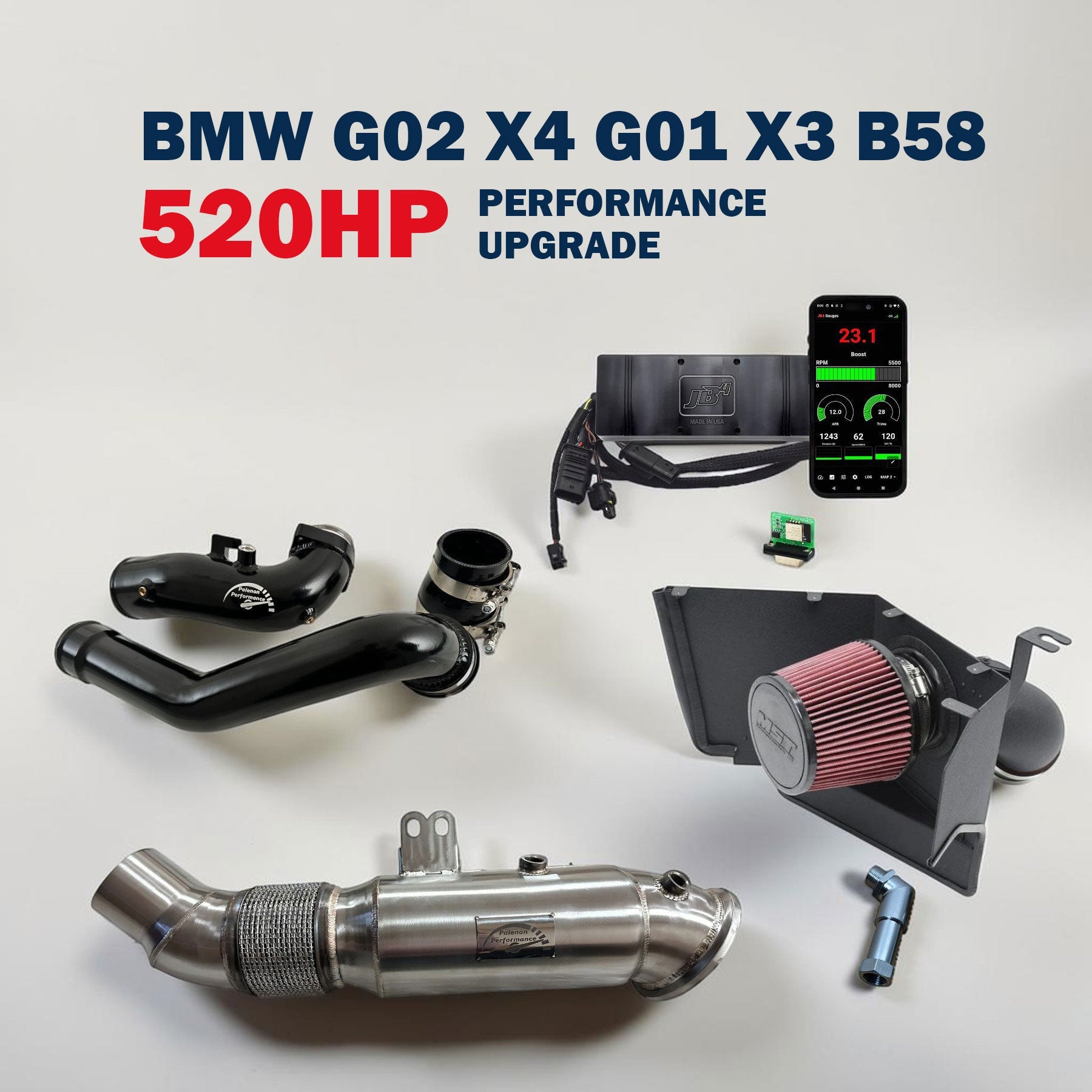 520HP Performance Upgrade For 2018-2024 BMW G01 X3 & G02 X4 M40i B58 | Palenon Performance