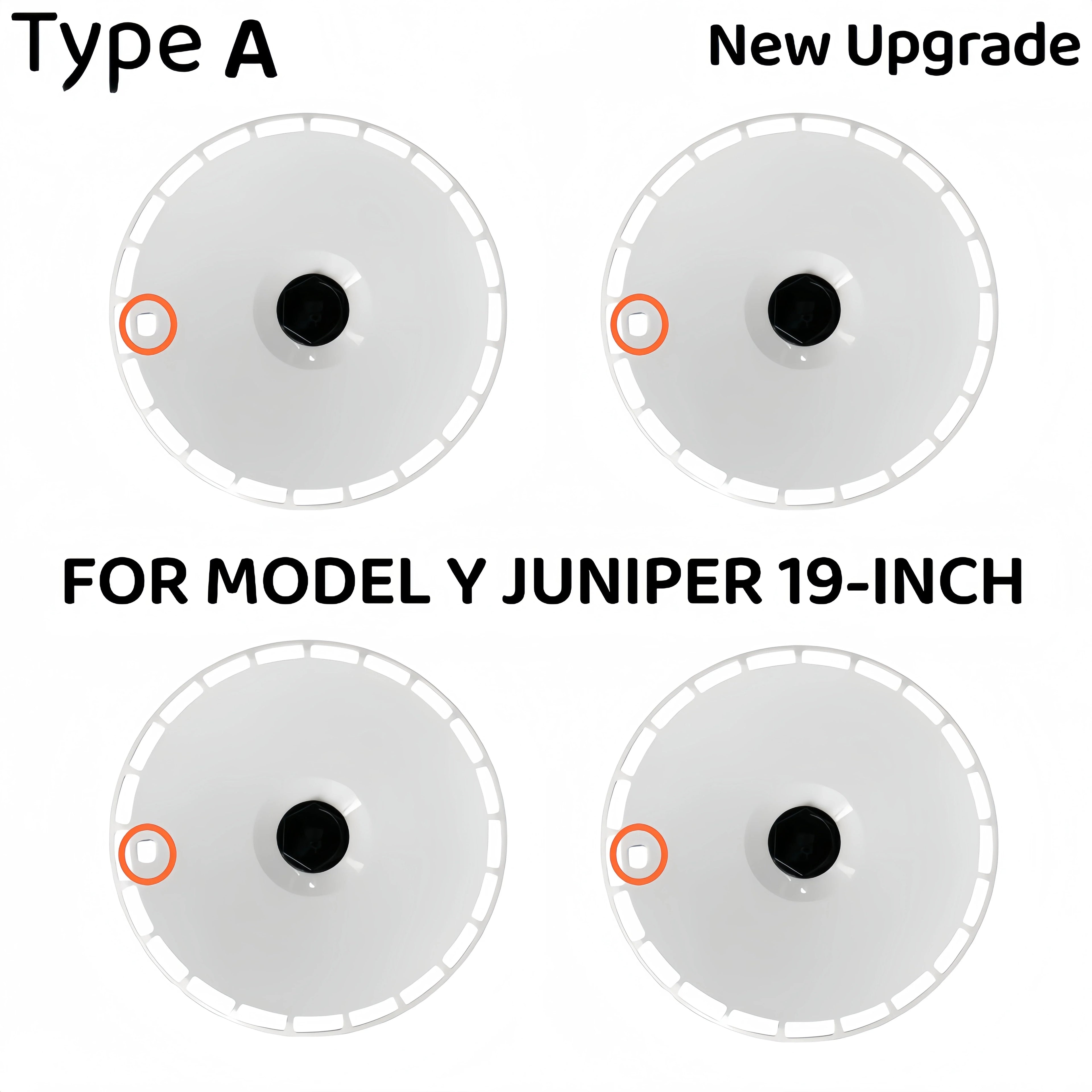 19" Performance Replacement Hub Caps for Tesla Model Y (2020–2024) | 4-Piece Wheel Cover Set