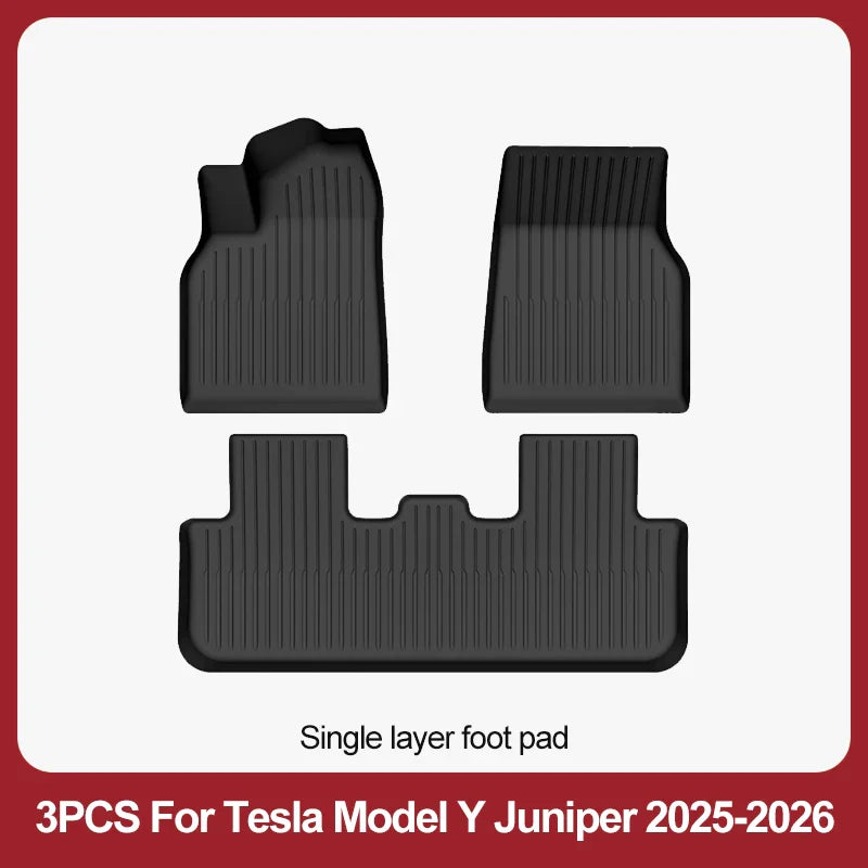 TPE Floor Mats & Luggage Mat for Tesla Model Y Juniper Premium / Performance (2025+) | All-Weather Set