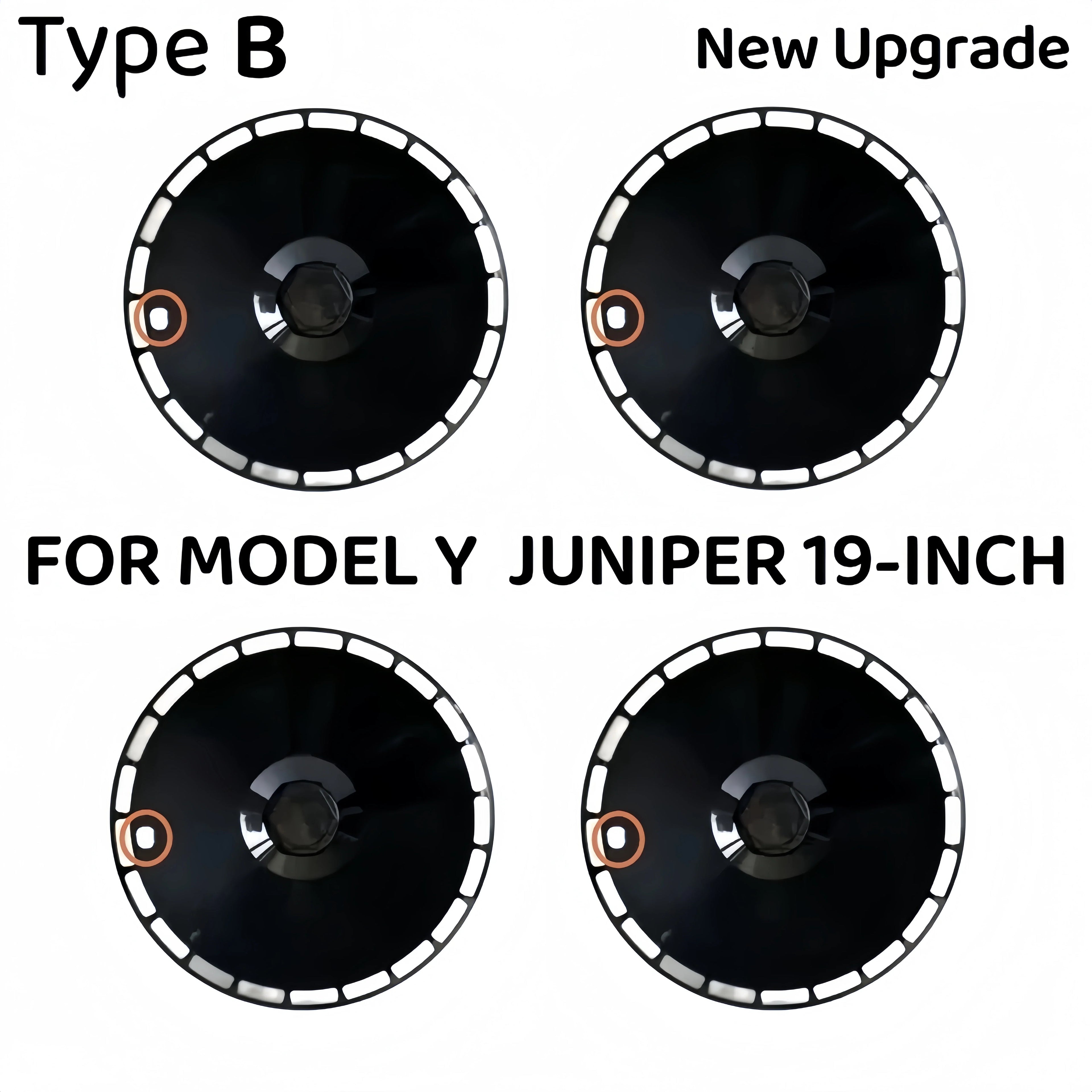 19" Performance Replacement Hub Caps for Tesla Model Y (2020–2024) | 4-Piece Wheel Cover Set