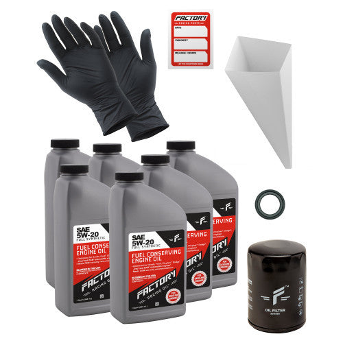 Factory Racing Parts 5W-20 6 Quart Oil Change Kit for Ford Edge Explorer Flex